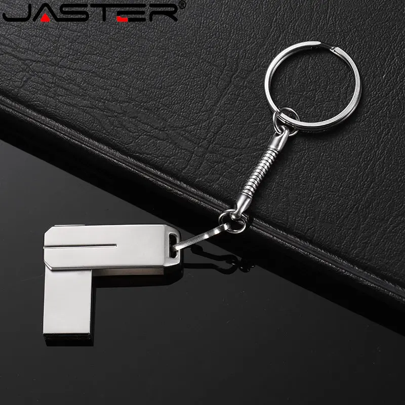 JASTER Новый Металлический USB 2,0 Флэш-накопитель 64 ГБ 32 Г С Пользовательским ЛОГОТИПОМ U-диск 16 ГБ Флеш-накопители 8 ГБ 4 ГБ Поставляются с Подарками Брелок для Ключей Memory Stick