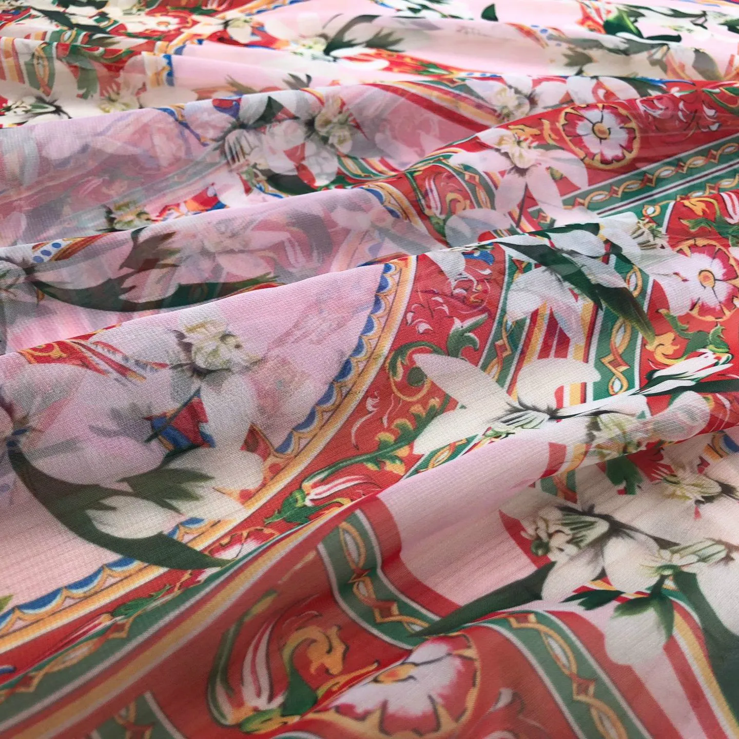 Брендовая Модная Шифоновая ткань с цифровой печатью Полиэстер Ручной работы DIY Ткани Оптом Ткань для пошива платьев на метр