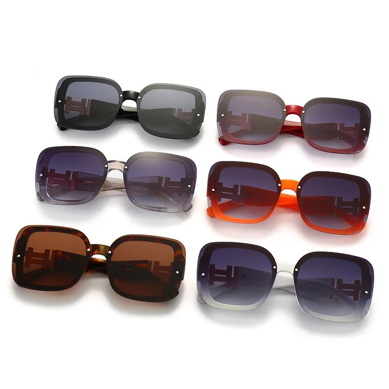 Винтажные Брендовые Дизайнерские Квадратные Солнцезащитные очки Для женщин 2023, Трендовые Солнцезащитные очки в стиле Ретро с градиентом Для мужчин, Негабаритные Солнцезащитные очки для улицы