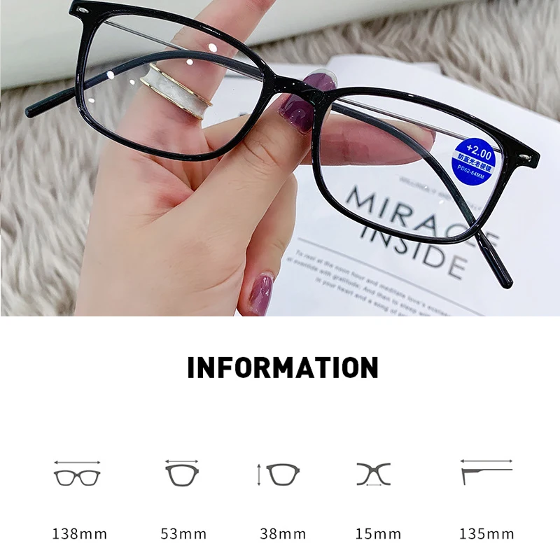 Винтажные Квадратные Очки для чтения, полнокадровые Компьютерные очки, Женские, мужские, для дальнозоркости с диоптриями по рецепту от +1,0 до + 4,0