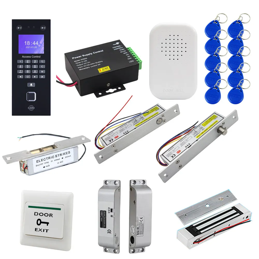 Комплекты для биометрического контроля лица, комплекты системы контроля доступа TCP IP LAN, Считыватель отпечатков пальцев, часы для сотрудников в электрическом устройстве для лица