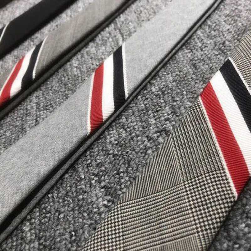 Мужские галстуки TB THOM, роскошный бренд, классический дизайн в полоску с 4 полосками, Деловой официальный Галстук, Свадебные аксессуары для джентльменов, Галстуки TB