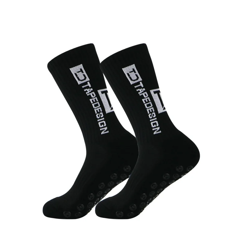 Мужские футбольные носки с распределением клея, тренировочные противоскользящие носки со средней трубкой, мужские профессиональные спортивные женские носки