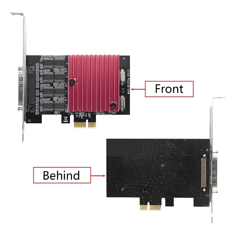 Плата расширения PCIE на 8 портов RS232, Последовательная плата PCI-E X1 на 8 портов DB9, Плата контроллера PCI-Express с 8 чипсетами