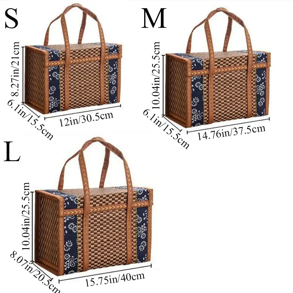 Портативная бамбуковая походная Лунная лепешка Специальная корзина для хранения подарков ручной работы из бамбука