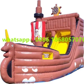 Коммерческая аренда детского пиратского корабля с тематикой Flame Slide Castle YLY-03