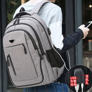 Водонепроницаемый рюкзак для колледжа, 15,6-дюймовый/17,3-дюймовый Рюкзак для ноутбука, USB-мужской Компьютерный школьный рюкзак, деловая сумка