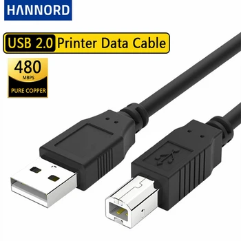 Высокоскоростной USB 2,0 кабель для принтера Высокоскоростной A-B Кабель для передачи данных от мужчины к мужчине для Canon Brother Samsung Lenovo 1 м 1,5 м 2 м 3 м
