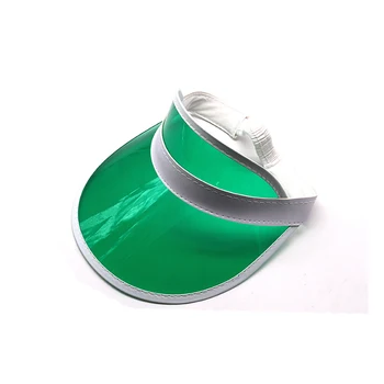 Летняя Зеленая Пластиковая Солнцезащитная маска для Лица с УФ-излучением, прозрачный Солнцезащитный козырек, Дешевая Солнцезащитная шляпа с козырьком