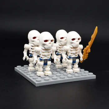 Скелет вампира, череп, строительные блоки на Хэллоуин, Игрушечная Мини-фигурка
