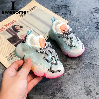 2023 Новая Летняя обувь для маленьких девочек И мальчиков, Дышащие Детские кроссовки, Модная обувь с мягкой подошвой для первых Ходунков для малышей