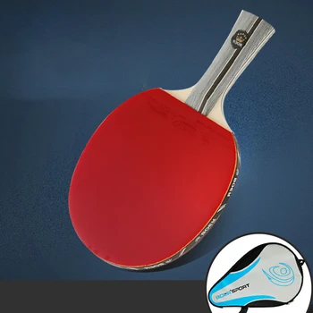 Прочная ракетка для настольного тенниса, ракетка для настольного тенниса, 1 шт., противоскользящая резина с сильным управлением вращением, Настольный теннис