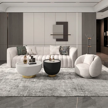 Скандинавский Роскошный диван для отдыха, кресло для гостиной, Современный минималистичный диван, Кресло для взрослых, Белый Диван, Мебель для спальни Soggiorno