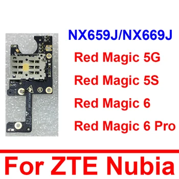 Плата микрофона SIM-карты Для ZTE Nubia Red Magic 5S 5G NX659J 6Pro 6 NX669J Замена Держателя Лотка для sim-карты
