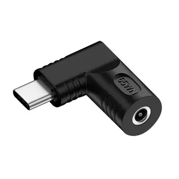 Xiwai USB C 65 Вт Угловой разъем под углом 90 градусов, разъем постоянного тока для подключения к разъему питания USB Type C, адаптер для зарядки ноутбука и телефона