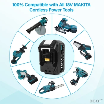 Аккумулятор для Makita 18v Совместим с аккумулятором BL1860B BL1860 BL1850 18V 6.0Ah