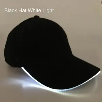 Модная шляпа Унисекс, однотонная светодиодная светящаяся бейсболка, кепка с козырьком для Рождественской вечеринки
