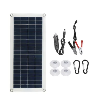 Панель солнечных батарей 12V USB Контроллер солнечных батарей 5V Портативная панель солнечных батарей для телефона, автомобиля, MP3-плеера, зарядного устройства, наружного аккумулятора