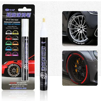 10 Цветов фломастер для автомобильных шин, кисть для рисования, белая ручка для дизайна шин, Цветная ручка для рисования, водонепроницаемая, не легко выцветает, цвет граффити