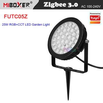 Miboxer 25 Вт RGB + CCT светодиодный Садовый Светильник Водонепроницаемый IP66 Умный Газонный Светильник FUTC05Z Zigbee 3,0 Пульт Дистанционного Управления/шлюз Для Наружного Освещения
