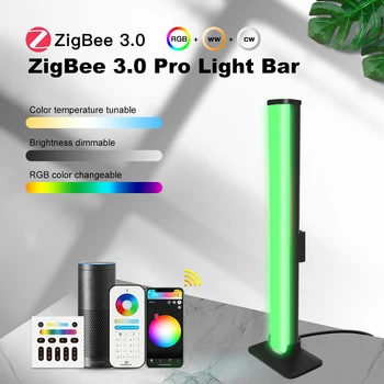 ZigBee 3,0 RGBCCT 4 Вт Световая Панель CRI90 + GLEDOPTO DC5V USB Tuya Smart Life SmartThing Alexa App Voice RF Пульт Дистанционного Управления Ночник
