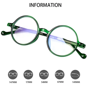 1 шт. Круглые Очки для чтения, Сверхлегкая маленькая оправа, Пресбиопические очки, Блокирующие синий свет, Очки для дальнозоркости + 1,0.. + 4,0