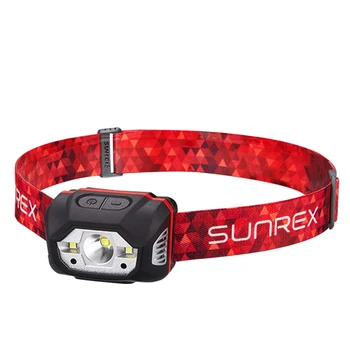 Налобный фонарь SUNREE Smart-Sensing с высокой мощностью, 440ЛМ, зарядка через USB, Водонепроницаемая фара для пеших прогулок ,