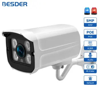 BESDER 4K 8MP H.265 5MP 3MP HD Наружная IP-камера 48V PoE 1080P IP66 Водонепроницаемая IP-камера Видеонаблюдения Infrare Ночного Видения