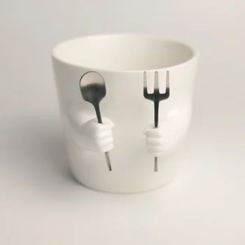 Керамическая кружка ручной работы, серия ручного моделирования, подходит для чашки воды, кофе, молочного напитка, обеденного стола, офисных украшений, 1 шт. Белый подарок