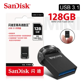 SanDisk Флэш-накопитель CZ430 128 Г 64 ГБ 16 ГБ мини-USB-накопитель USB 3,1 До 130 МБ/с. Флешка USB 3,0 USB-накопитель 32 ГБ 128 Г
