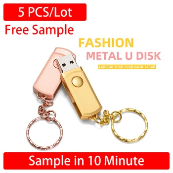5 шт./лот Бесплатный образец Металлического Подарка USB 2,0 Флэш-накопитель с Пользовательским логотипом Pen Drive Реальной емкости Memory Stick 128 ГБ/64 ГБ/32 ГБ/16 ГБ U-диск