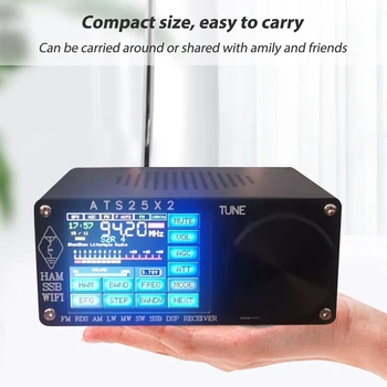 1 Комплект Сетевой WIFI Сканер радиочастотного спектра DSP Приемник ATS-25X2 108 МГц FM RDS радио 2,4 Дюймовый сенсорный экран 1730 кГц-30000 кГц SSB