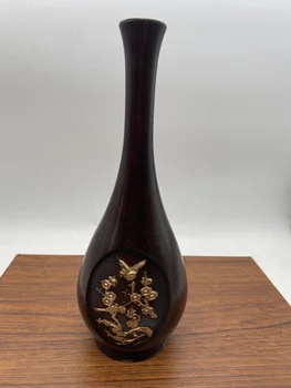Фарфоровая Латунная медная ваза с Позолотой, металлические поделки, украшения, Ваза, украшение для дома, Винтаж