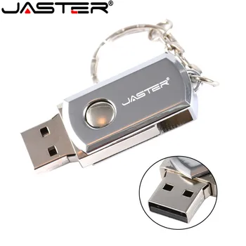 JASTER USB 2,0 Металлический Брелок для ключей USB Флэш-Накопитель 16 ГБ 32 ГБ 64 ГБ 128 ГБ 4 ГБ 8 ГБ Флешки реальной емкости Флеш-накопитель USB stick
