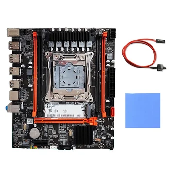 Комплект материнской платы X99H для ПК + Термопаста + Кабель переключения LGA2011-V3 DDR3X4 ECC Сервер Слот для оперативной памяти M.2 NVME PCI-E 3,0x16 SATA3.0