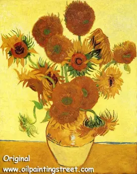 Репродукция картины маслом на льняном холсте, Солнечный цветок Винсента Ван Гога, бесплатная доставка DHL, 100% ручная работа