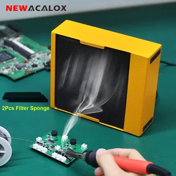 NEWACALOX 30 Вт, паяльный вентилятор, поглотитель дыма, рабочий вентилятор 