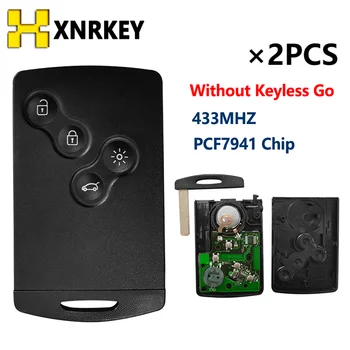 XNRKEY Новый 4 кнопки карты дистанционного ключа (не смарт) 433 МГц с PCF7941 для Renault Megane 3 Scenic 3 2009 2010 2011 2012 2013 2014
