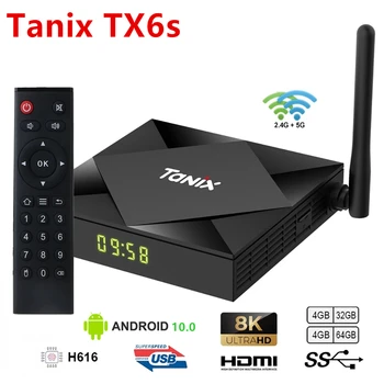 Tanix TX6S Smart TV Box Android 10 4 ГБ оперативной ПАМЯТИ 32 ГБ 64 ГБ Allwinner H616 Четырехъядерный Android 10,0 TV Box H.265 4K Медиаплеер 2 ГБ 8 ГБ