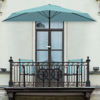 Чистый Садовый 9-дюймовый Полукруглый зонт для патио - Blueoutdoor мебель для патио мебель для патио parasole de terrase