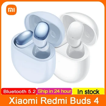 Xiaomi Redmi Buds 4 TWS Беспроводные наушники Bluetooth С двойным микрофоном, Наушники с шумоподавлением 35 дБ, Водонепроницаемые Адаптивные наушники