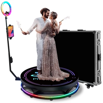 Автоматическая Фотобудка на 360 Градусов, Вращающаяся Переносная Фотобудка на 360 градусов, видеосъемка с кейсом для свадебной вечеринки