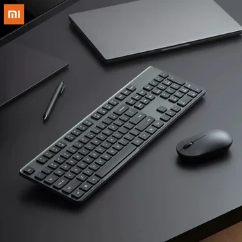 Для Xiaomi Оригинальные Новые Комплекты Беспроводной клавиатуры с Прецизионным датчиком 2,4 ГГц 1000 точек на дюйм и беспроводной мыши Для Офиса