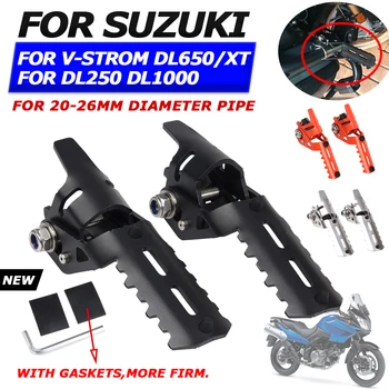 Для SUZUKI DL650 V-Strom DL 650 XT VStrom DL 1000 250 DL1000 Аксессуары для Мотоциклов Передние Подножки Для Ног Зажимы Педалей
