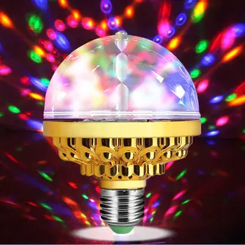 E27 Цветной Вращающийся Светильник Magic Ball LED Энергосберегающий Интеллектуальный Вращающийся Светильник Home KTV Stage Light Вспышка Светодиодной Лампы Bar Light
