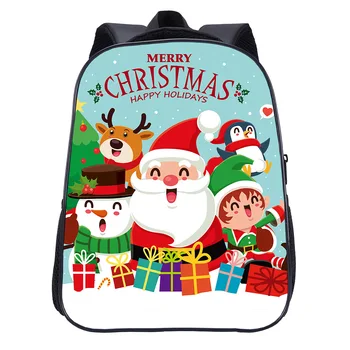 Рюкзак Санта-Клауса с Рождеством, Школьная сумка для книг, Мультяшный Снеговик, подарки, школьная сумка для подростков, 16 дюймов, сумка для ноутбука