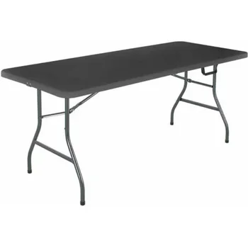 Cosco 6-футовый раскладной складной стол, черная уличная мебель, небольшой столик для кемпинга, стол для пикника