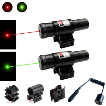 Лазерный прицел в красную / зеленую точку для страйкбольной винтовки, Регулируемый 11/20 мм рельс, тактическая тренировочная лазерная указка, охотничьи аксессуары