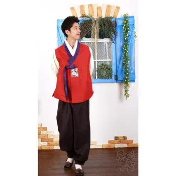Мужской Ханбок Корея Импортировала Ткань Ханбок Жених Свадебный Ханбок Мужской Ханбок Новая Одежда Для Выступлений На сцене Ханбок
