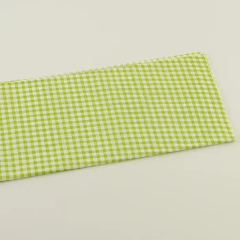 1 шт. лоскутная ткань, зеленая и белая клетчатая хлопчатобумажная ткань, толстая четверть 50 см x 50 см, швейные изделия, текстиль, лоскутное шитье, tecido